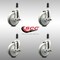 Service Caster 5 Inch 316SS Gray Poly Swivel 1 Inch Expanding Stem Caster Set Brake SCC SCC-SS316EX20S514-PPUB-TLB-1-4 - alternate 2